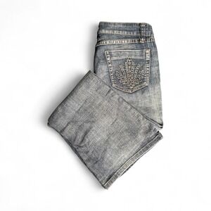 ZD by Zac‎ Denim Women's Bootcut Jeans Size 31x31 Rhinestone Embellished Pockets